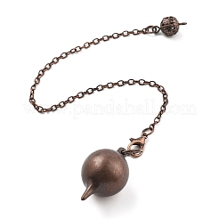 Латунный маятник для биолокации большие заостренные круглые подвески&nbsp;KK-H491-03