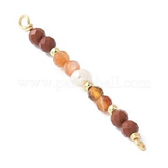 Граненые круглые натуральные смешанные драгоценные камни и картофельный натуральный культивированный пресноводный жемчуг бусины-соединители подвески&nbsp;PALLOY-JF03531