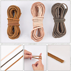 5 м плоские шнуры из коровьей кожи&nbsp;WL-GF0001-27B-01