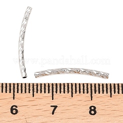 Латунные текстурированные изогнутые трубчатые бусины&nbsp;KK-H250-01B-P