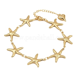 Браслеты-цепочки с изображением морских животных из нержавеющей стали 304&nbsp;BJEW-D359-15D-G