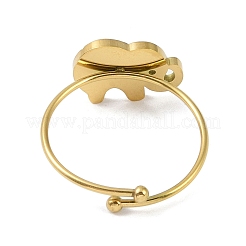 Ионное покрытие(ip) слон 304 нержавеющая сталь эмалированное кольцо&nbsp;RJEW-A038-15G-01