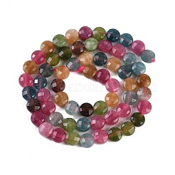 Натуральный белый нефрит имитация турмалина нити бусин&nbsp;G-H062-B01-02