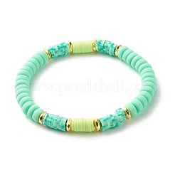 Круглые бусины хейши из натурального сандалового дерева и полимерной глины&nbsp;BJEW-JB07437