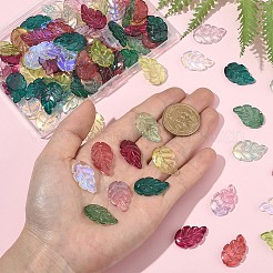 120шт прозрачные стеклянные подвески&nbsp;GLAA-YW0004-71