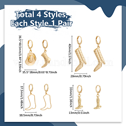 Серьги-кольца из сплава в ковбойском стиле для женщин&nbsp;EJEW-UN0002-52