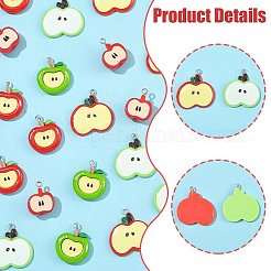 32шт 5 стиля непрозрачные подвески из смолы&nbsp;RESI-FS0002-39