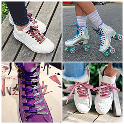 13 пара шнурков из полиэстера двух цветов&nbsp;AJEW-TA0002-71