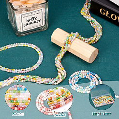 10 нитка 10 нитки гранёных стеклянных бусин&nbsp;GLAA-TA0001-47