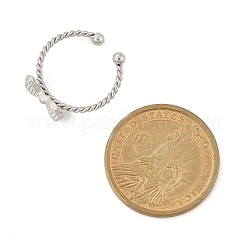 Кольца-манжеты из нержавеющей стали 304 с бантом для женщин&nbsp;LS-RJEW-G338-08P