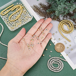 4 нить 2 цвета гальванический немагнитный синтетический гематит бусины нити&nbsp;G-BC0001-42