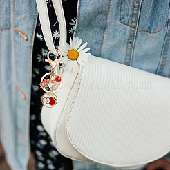 6 шт. 6-х стильный брелок-подвеска из сплава фруктов с эмалью и талисманом на удачу&nbsp;KEYC-DR0001-08