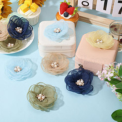 12 шт. 6-х цветные аксессуары для украшения из полиэстера&nbsp;DIY-CA0008-08B