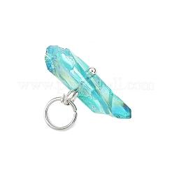 Подвески из окрашенных натуральных кварцевых кристаллов&nbsp;PALLOY-JF04582-01