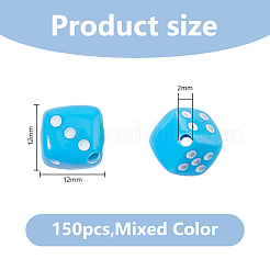 150 шт. Непрозрачные акриловые бусины&nbsp;OACR-DC0001-55