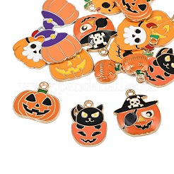 16шт 8 стиля хэллоуин подвески из сплава эмали&nbsp;ENAM-FP0003-05