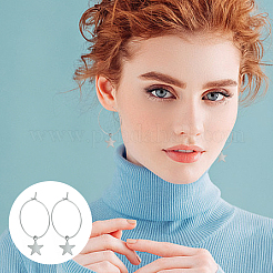 60 шт. двухцветная долговечная фурнитура для сережек-колец из латуни с покрытием&nbsp;KK-AN0001-01