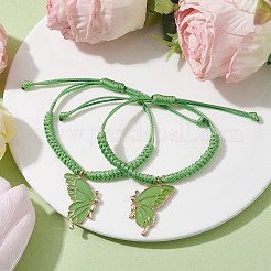 Браслеты с подвесками из сплава эмали&nbsp;BJEW-JB09966-04