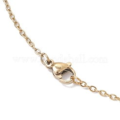 Стеклянные и стеклянные бусины цветочные подвески ожерелья&nbsp;NJEW-MZ00104-02