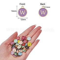 120шт 12 цвета позолоченные подвески из сплава&nbsp;ENAM-SZ0001-64W