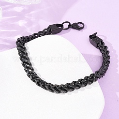 Браслеты-цепочки кубинского плетения из нержавеющей стали 304 для женщин и мужчин&nbsp;BJEW-F527-07EB