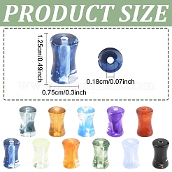 20шт прозрачные акриловые бусины чернильный эффект градиента ветра&nbsp;OACR-YW0003-20D