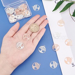 Латунные филигранные подвески&nbsp;KK-OC0001-10