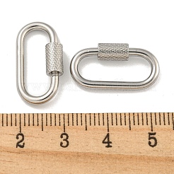 Подвески-карабинчики с винтовым замком из нержавеющей стали 304&nbsp;STAS-C092-04D-P