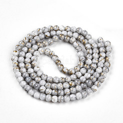 Выпечка окрашенные стеклянные бусины&nbsp;X1-DGLA-N003-6mm-B01