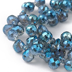 Прозрачные стеклянные бусины гальваническим пряди&nbsp;EGLA-F152A-FR02