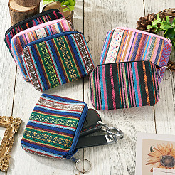 6 шт. кошельки из хлопчатобумажной ткани в полоску в стиле бохо&nbsp;ABAG-TA0001-83