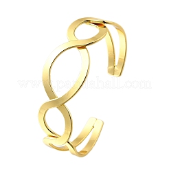 Латунь манжеты браслеты для женщин&nbsp;BJEW-F498-05G