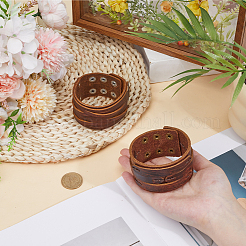 2 шт. браслетов из коровьей кожи 2 стилей&nbsp;BJEW-CL0003-34A