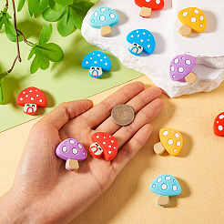 12 шт. 6 вида фокальных бусин из пищевого экологически чистого силикона в форме гриба&nbsp;SIL-TA0001-92