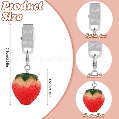 8 шт. утяжелители для скатерти из смолы с имитацией фруктов&nbsp;HJEW-SW00128-01