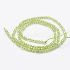 Натурального оливкового кварцевые нити бисера&nbsp;LS-G-K185-17