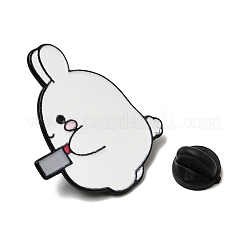 Булавки с эмалью кролика&nbsp;JEWB-L026-09EB-02