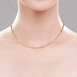 12 шт. 4 стиля ожерелья из нержавеющей стали 304 в виде скрепок&nbsp;NJEW-SC0001-56