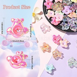 20 шт. 2 стиля светящихся УФ-покрытий непрозрачных акриловых бусин&nbsp;MACR-YW0004-73