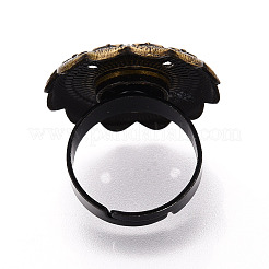 Основание чашки из цветочного сплава и железного безеля с вращающимся подносом&nbsp;MAK-T012-07AB