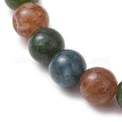 Натуральные зеленые нефритовые браслеты из бусин&nbsp;BJEW-JB13467