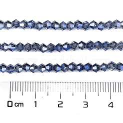 Прозрачные стеклянные бусины гальваническим пряди&nbsp;EGLA-A039-T3mm-UA10
