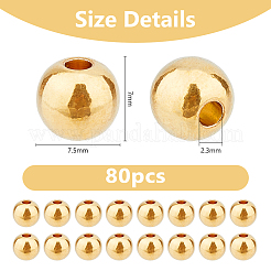 80 шт. Латунные бусины&nbsp;KK-DC0004-46