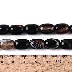 Окрашенные натуральные полосатые агатовые бусы&nbsp;G-T144-44A