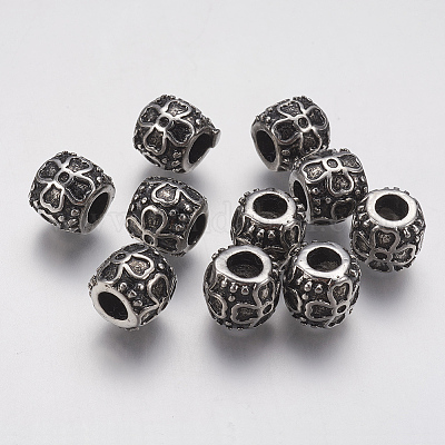 Ионное покрытие (IP) 304 нержавеющая сталь европейские бусины&nbsp;LS-STAS-J022-137AS-1