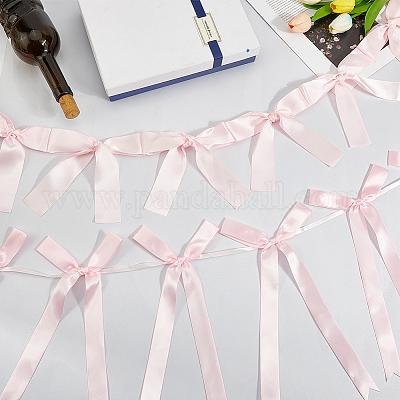 2 стиль баннеры с бантом из ткани&nbsp;AJEW-SP0002-70B-1