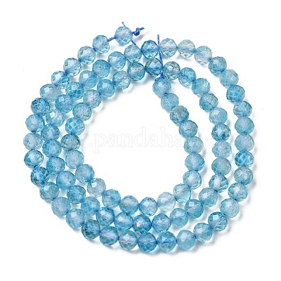 Нити из натуральных и окрашенных голубых топазов&nbsp;G-B088-C05-04-1