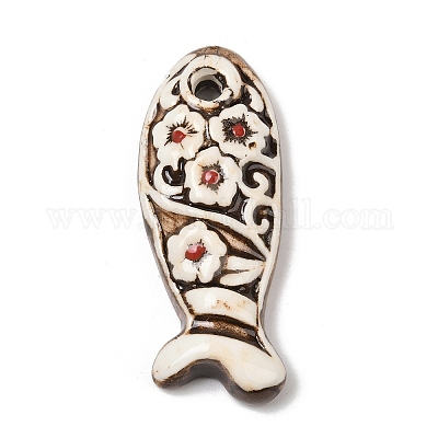 Ручной работы фарфора большие кулоны&nbsp;PORC-Z003-01B-1