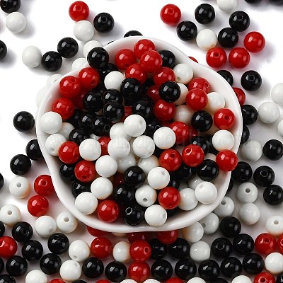 Непрозрачные акриловые бусины&nbsp;SACR-Q004-02M-1