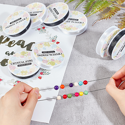 8 рулон эластичной кристаллической нити 2 цветов&nbsp;EW-AR0001-01A-1